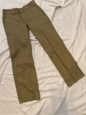 Womens Dickies Straight Fit Khaki Pants - Classic Workwear